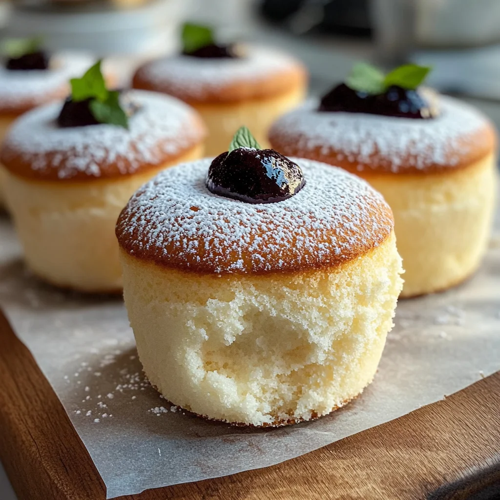 Fluffy Japanese Cotton Cheesecake Cupcakes