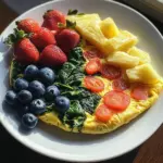 Garden Veggie Omelet with Fresh Fruit