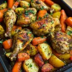 Herb Roasted Chicken Drumsticks with Veggies