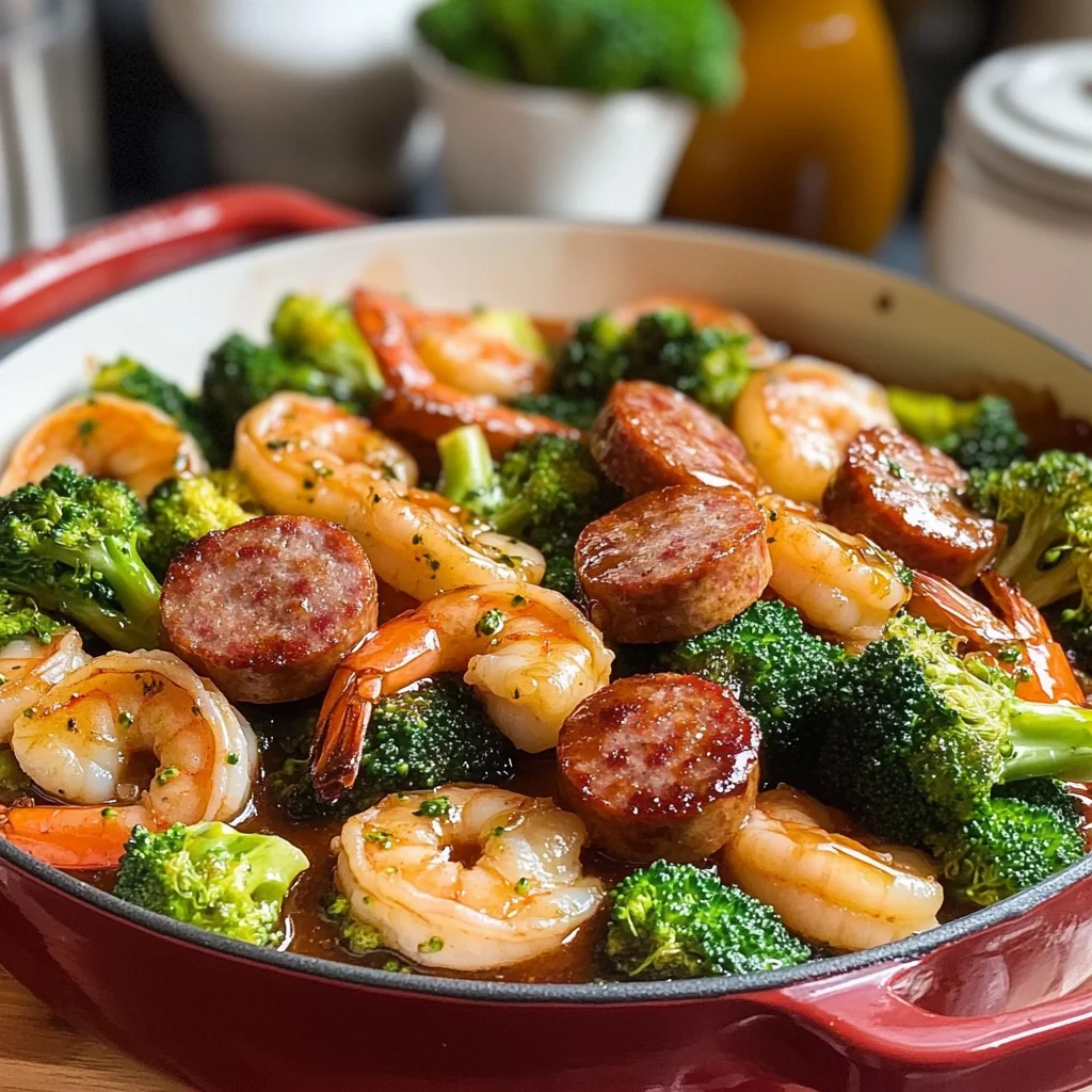 Honey Garlic Shrimp With Sausage and Broccoli: A Delightful Dish