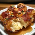 Indulge in Crispy Turkey Turkey Bacon Mozzarella Poppers with Sweet Glaze