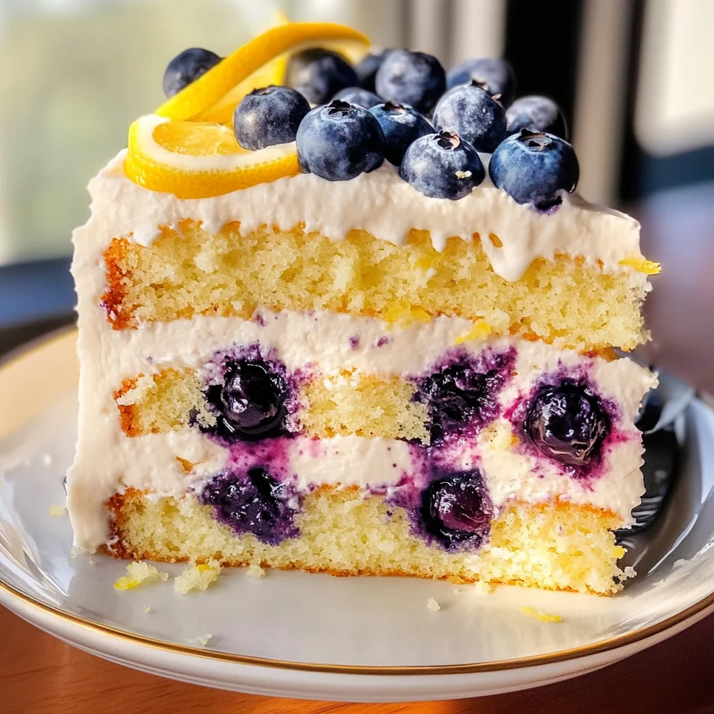 Lemon Blueberry Layer Cake