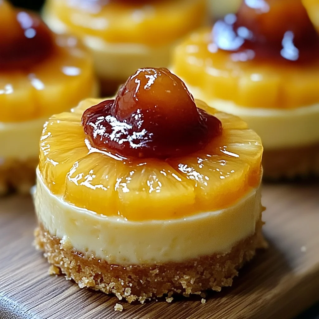 Mini Pineapple Upside-Down Cheesecakes