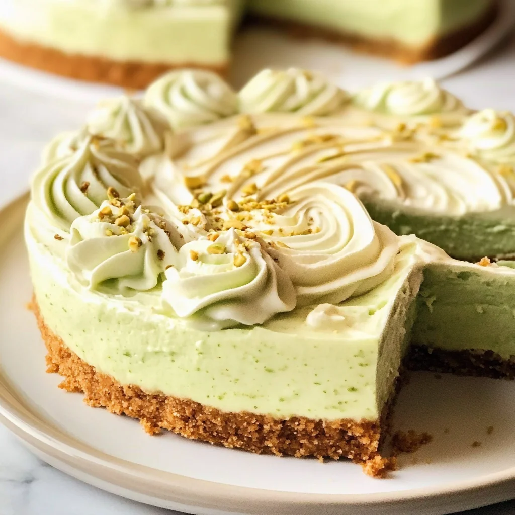 No Bake Pistachio Cheesecake