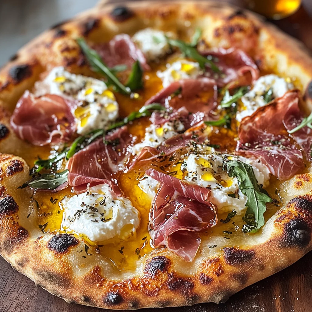 Prosciutto and Honey Burrata Pizza
