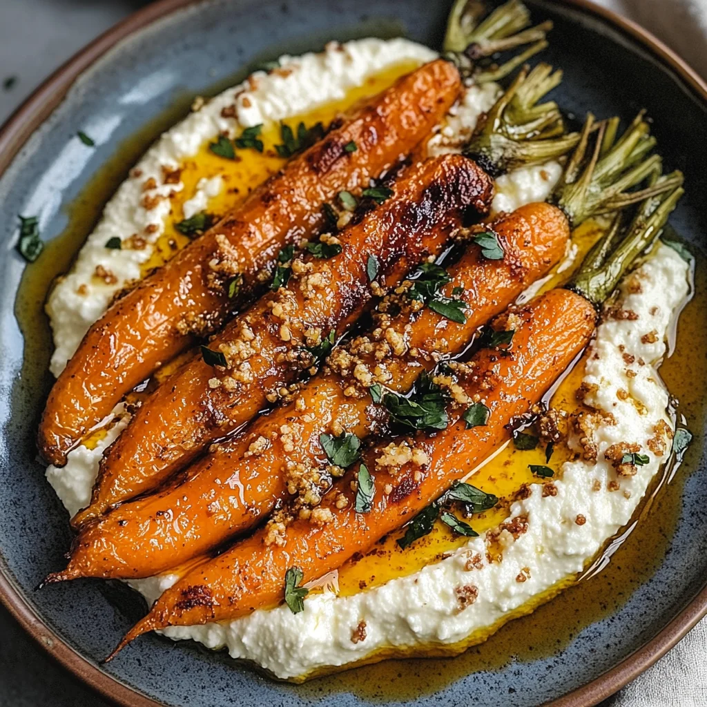 Roasted Carrots with Whipped Ricotta & Hot Honey