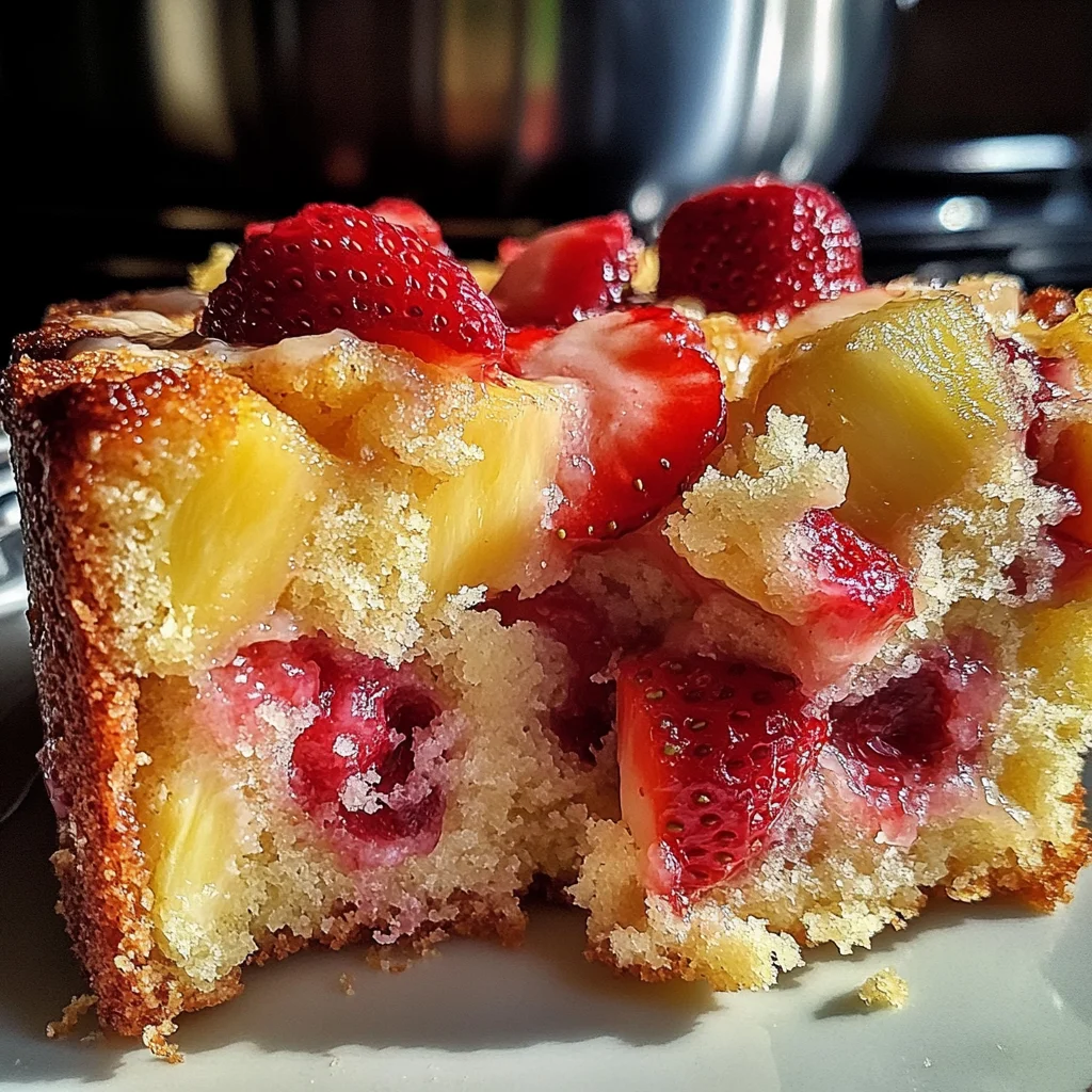 Strawberry Pineapple Pound Cake