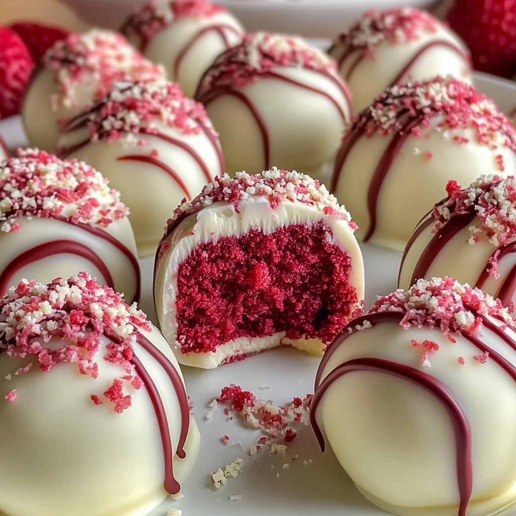 Strawberry Velvet Cheesecake Truffle Bites