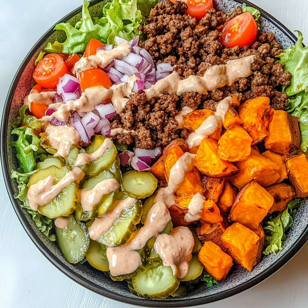 Sweet Potato Burger Bowl