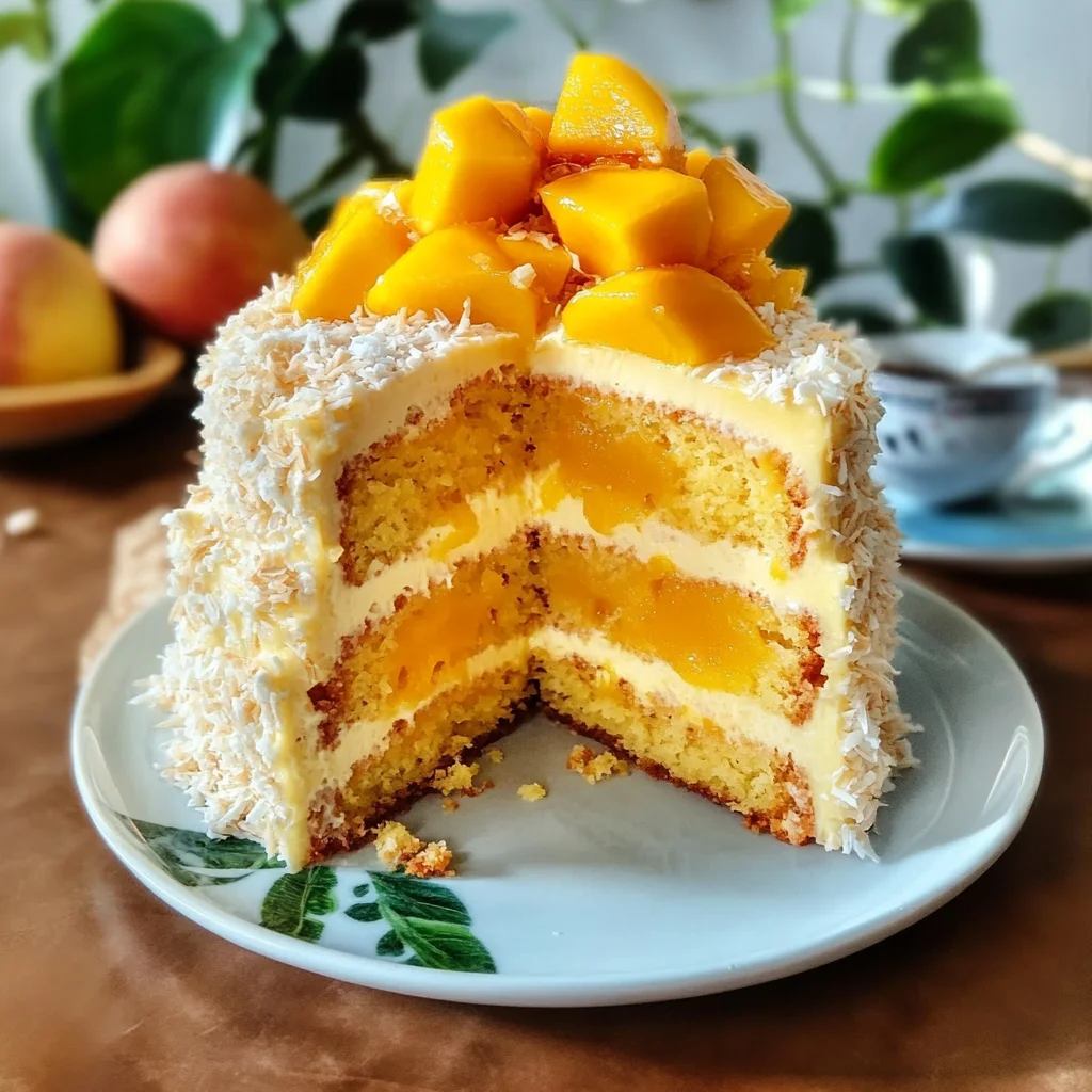 Vegan Mango Coconut Cake