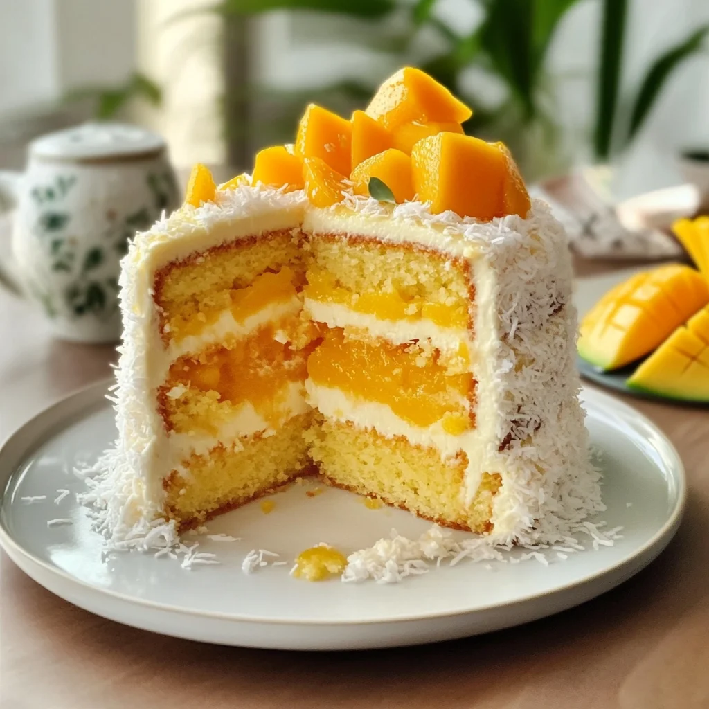 Vegan Mango Coconut Cake
