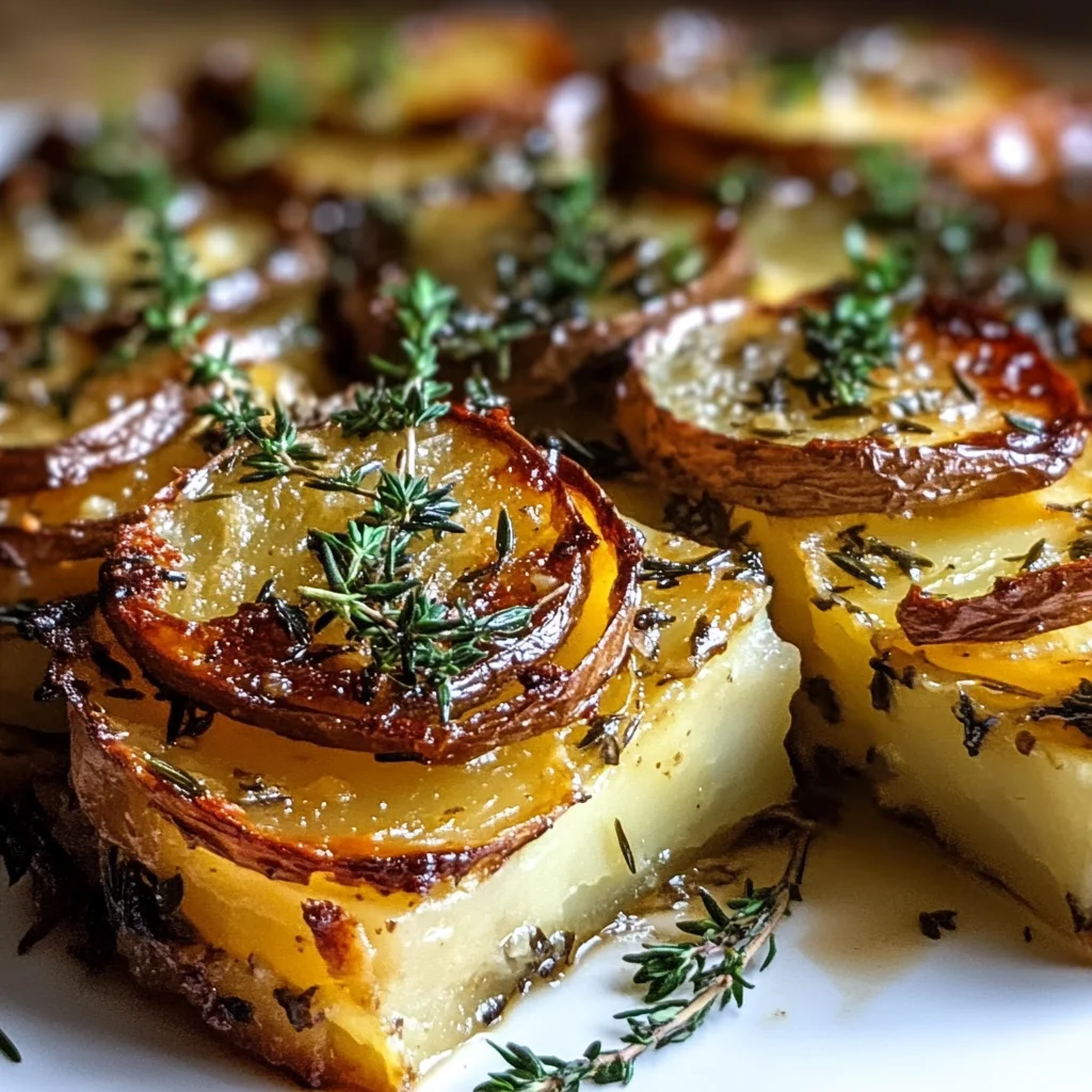 Crispy Balsamic Thyme Potato Torte Recipe Card