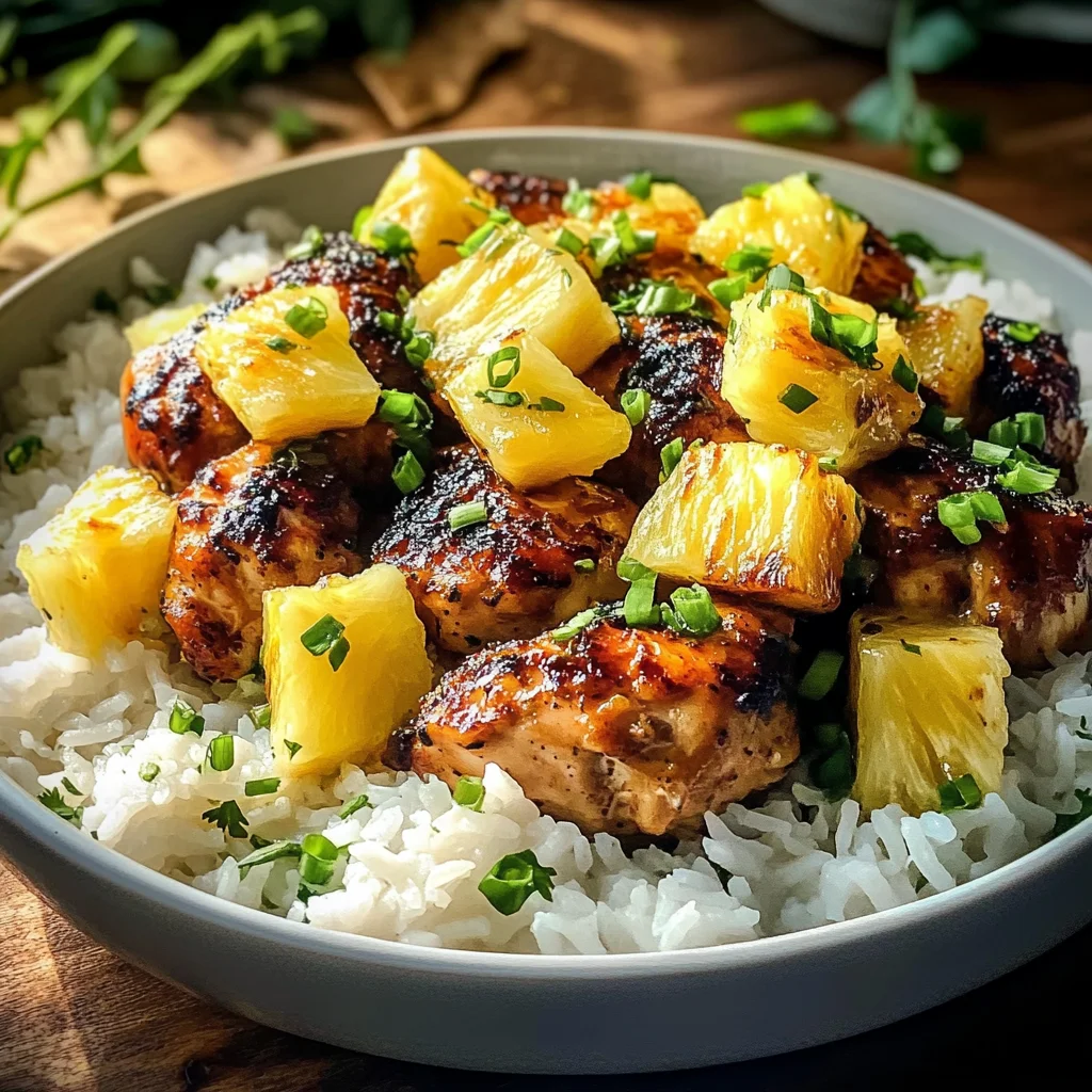 30 Minute Pineapple Chicken with Coconut Rice