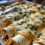 38g Protein Chicken Enchiladas with Dreamy White Sauce