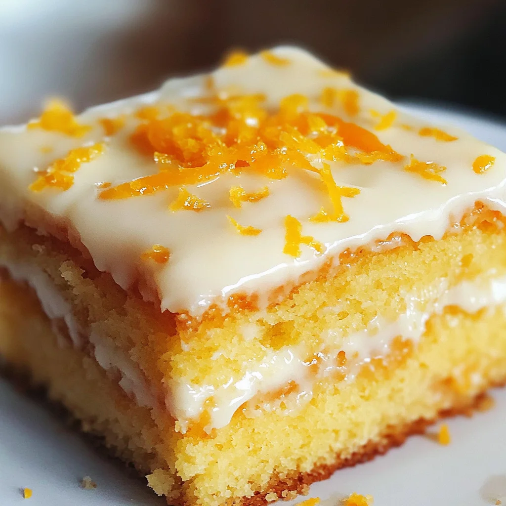 BEST Orange Drizzle Traybake Cake