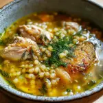 Chicken and Pearl Couscous Soup