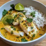 Coconut Lime Fish Curry with Jasmine Rice