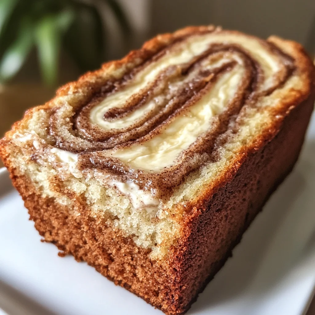 Cream Cheese Cinnamon Swirl Banana Bread