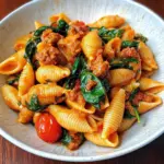 Creamy Chorizo Pasta with Spinach