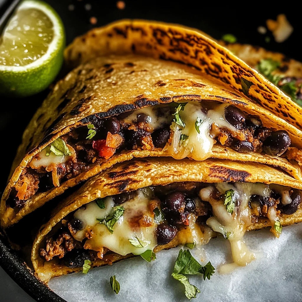 Crispy Sheet Pan Black Bean Tacos (Vegetarian)