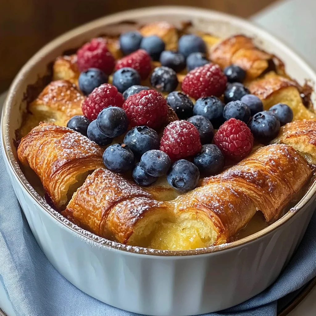 Delicious Croissant French Toast Casserole