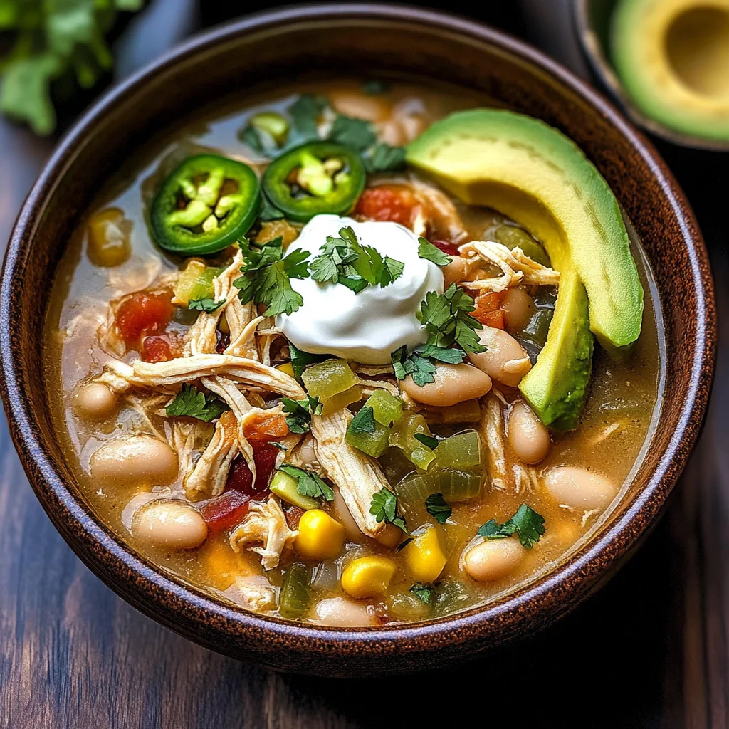 Flavorful Crockpot White Chicken Chili Soup