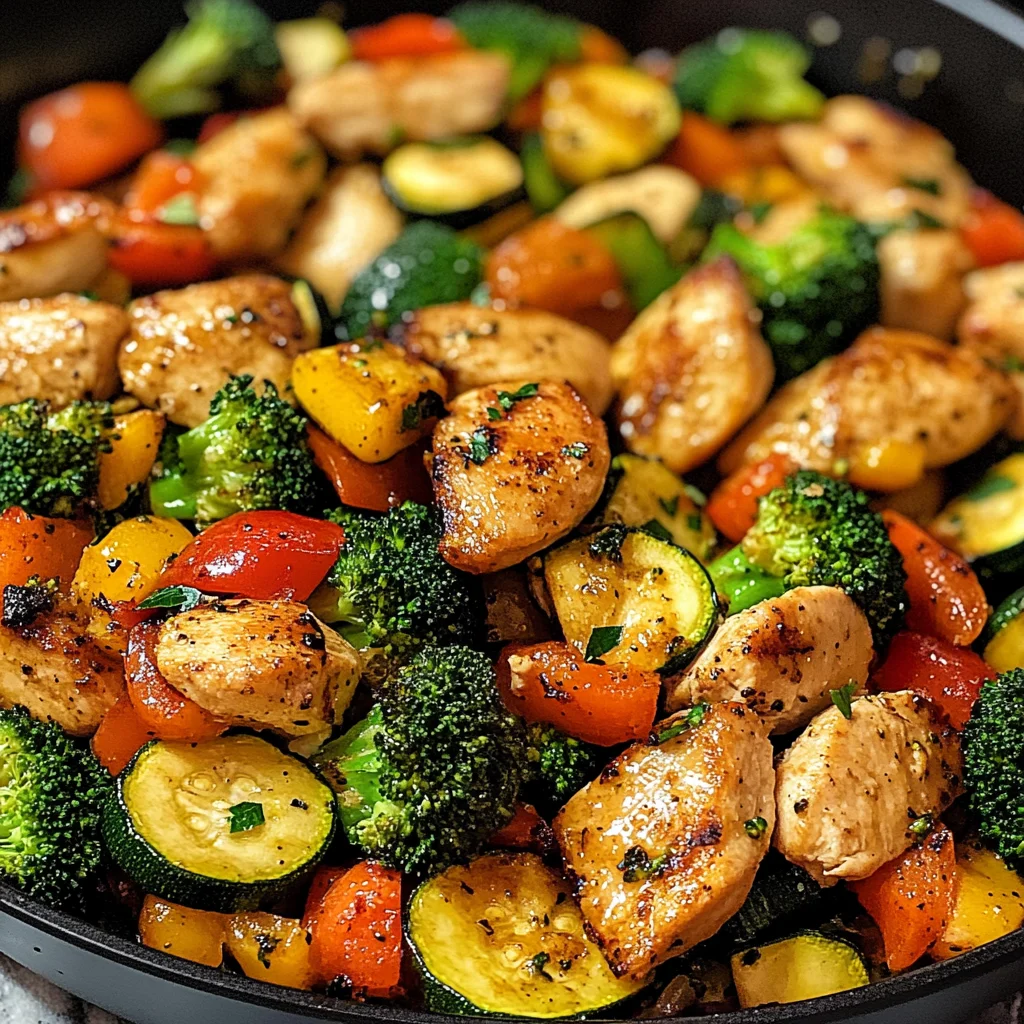 Healthy Chicken and Vegetables Skillet