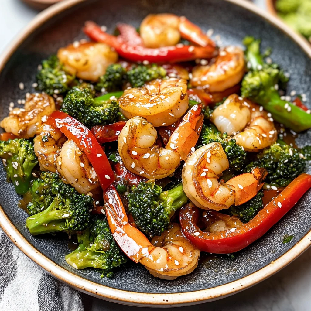 Healthy Garlic Shrimp Stir Fry