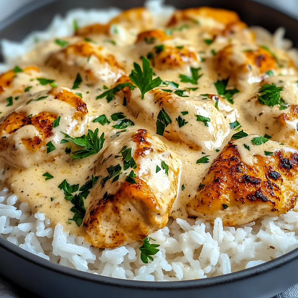 How to Make Creamy Smothered Chicken and Rice – Easy Dinner Idea