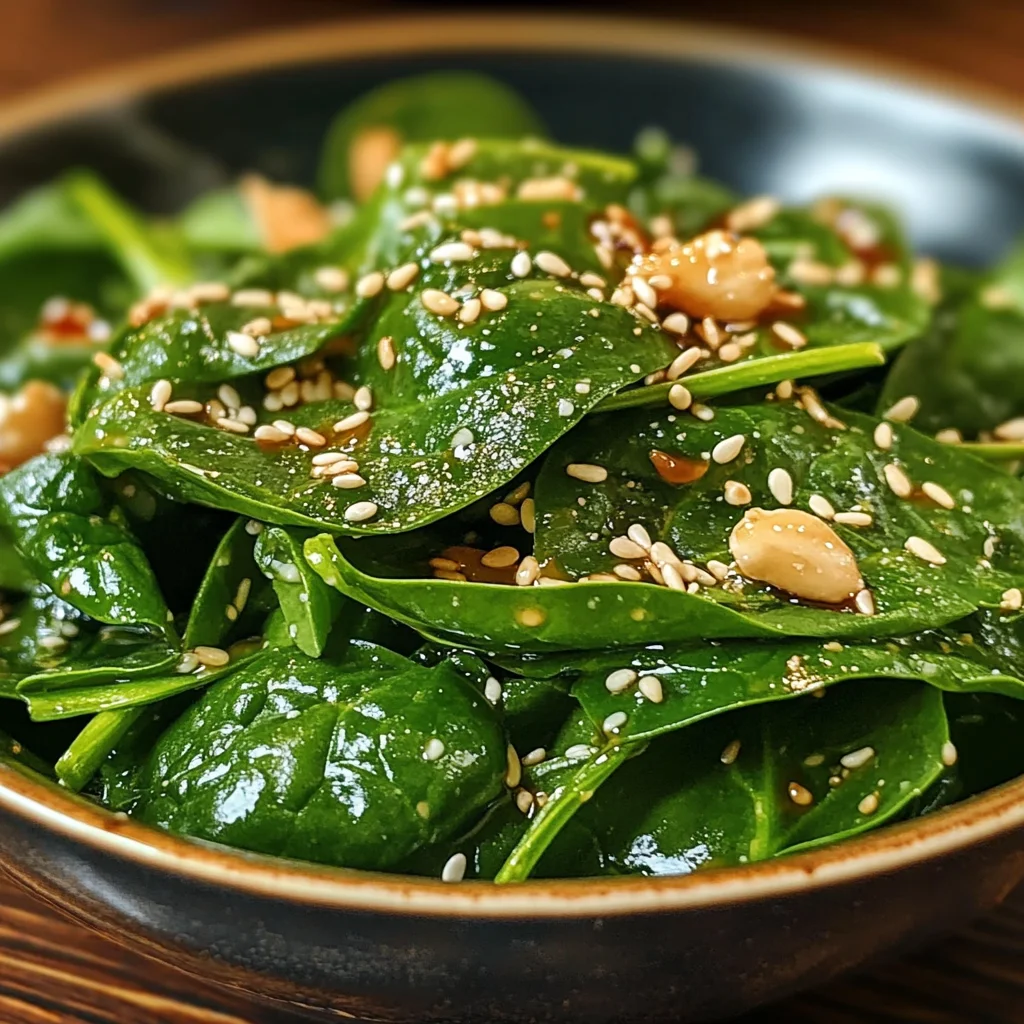 Japanese Spinach Salad with Sesame Dressing