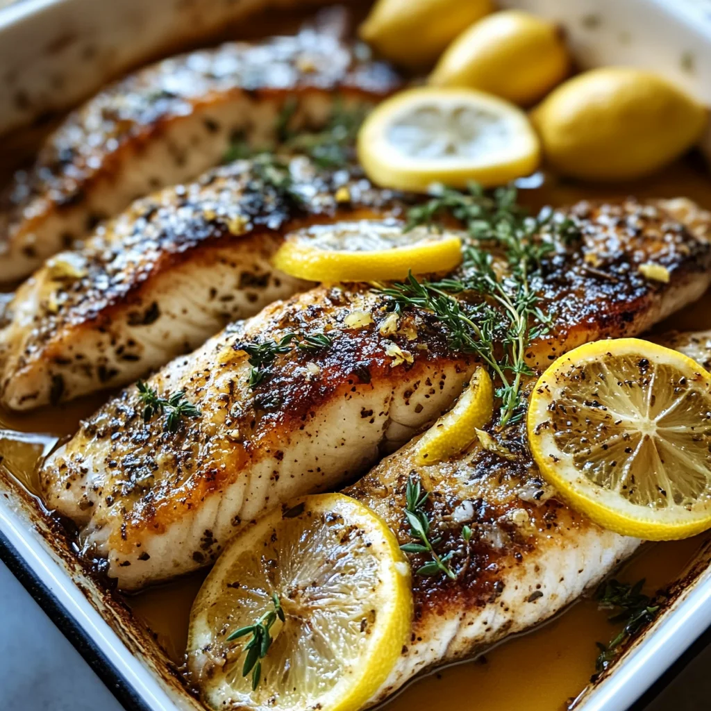 Mediterranean Herb and Lemon Baked Branzino
