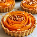 Persimmon Almond Rosette Tarts