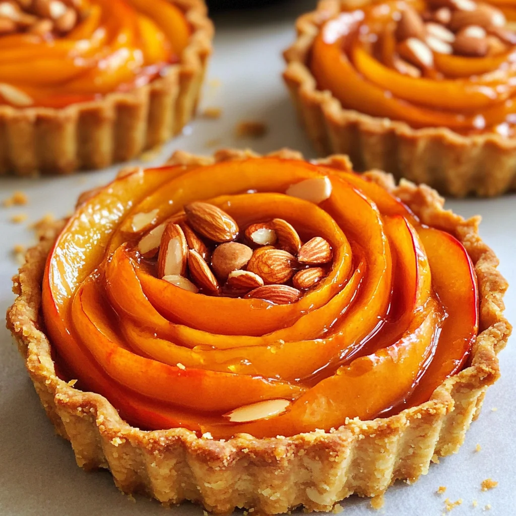 Persimmon Almond Rosette Tarts