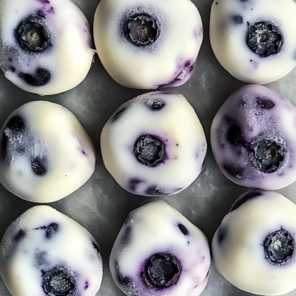 Quick Frozen Greek Yogurt Blueberry Bites