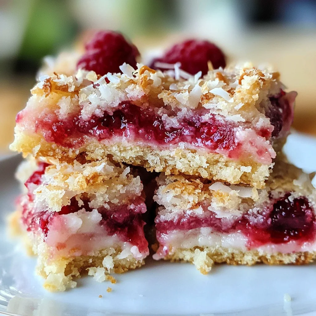 Raspberry Coconut Bars Recipe
