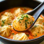 Soup Dumplings in Creamy Gochujang Sauce