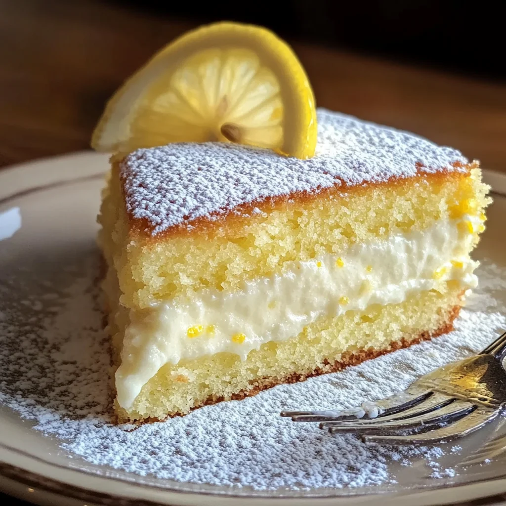 The Best Lemon Custard Cake