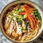 Aromatic Ginger Scallion Chicken Noodle Soup - Alrightwithme