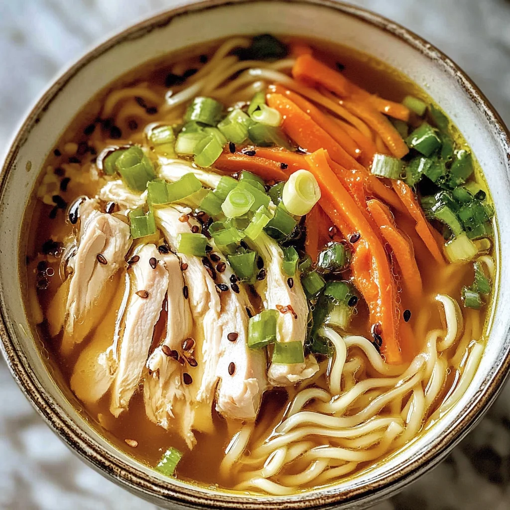 Aromatic Ginger Scallion Chicken Noodle Soup - Alrightwithme