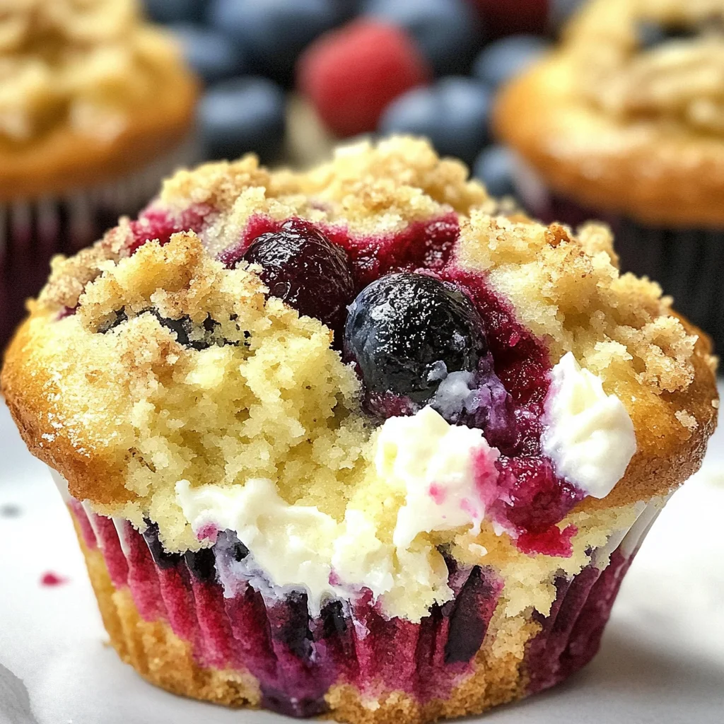 Berry Cream Cheese Muffins