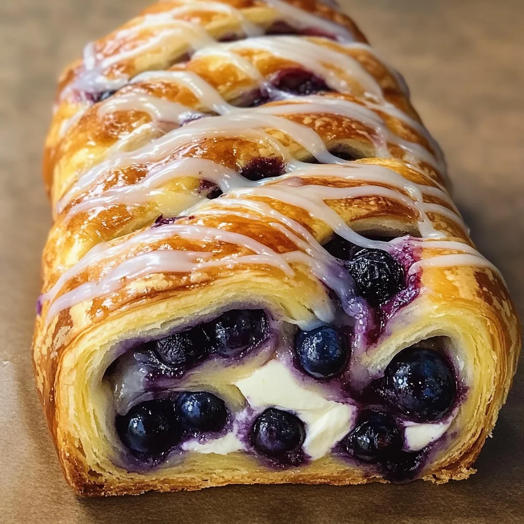 Blueberry Cream Cheese Pastry Braid Recipe