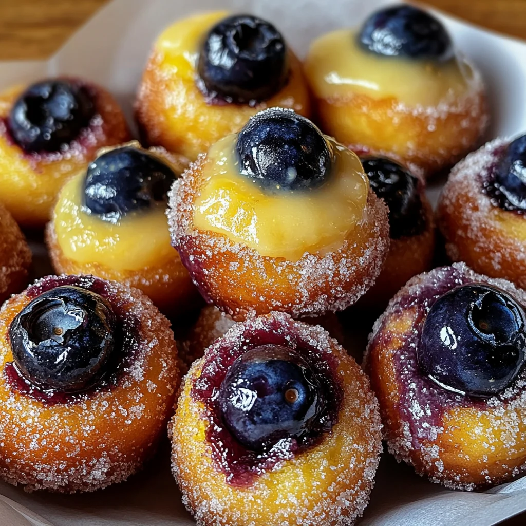 Blueberry Lemon Curd Donut Holes