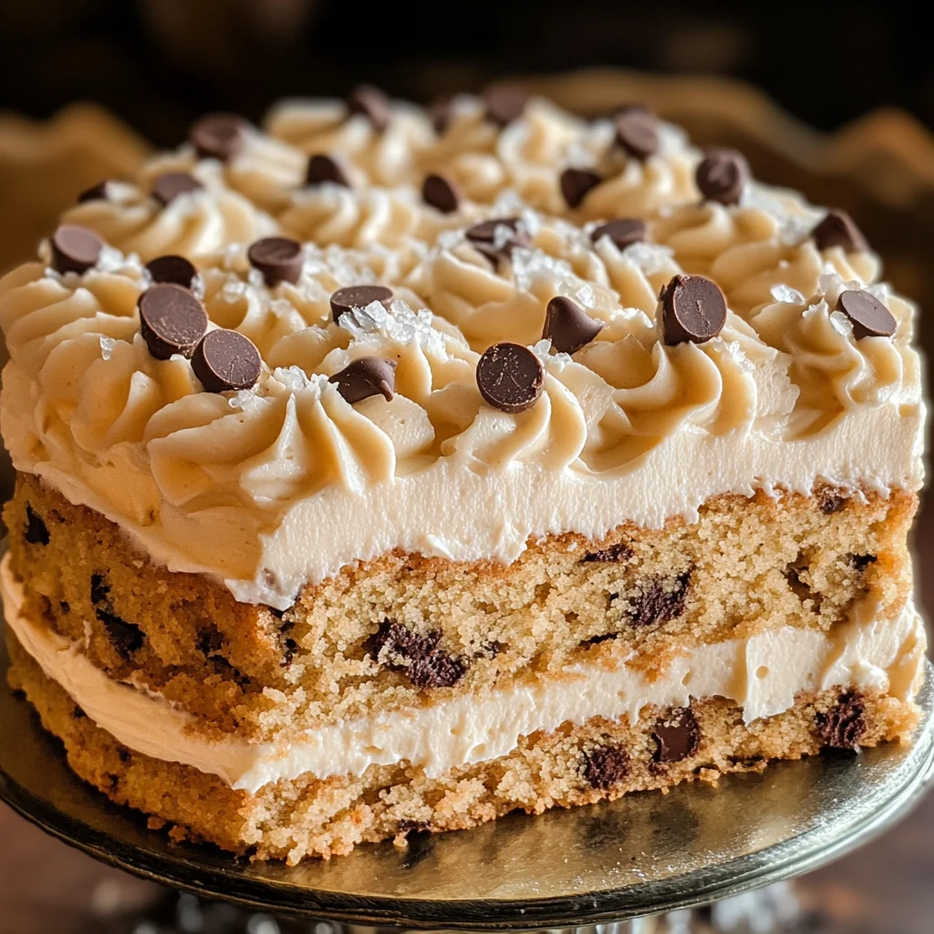 Chocolate Chip Cookie Cake Recipe with Buttercream Frosting