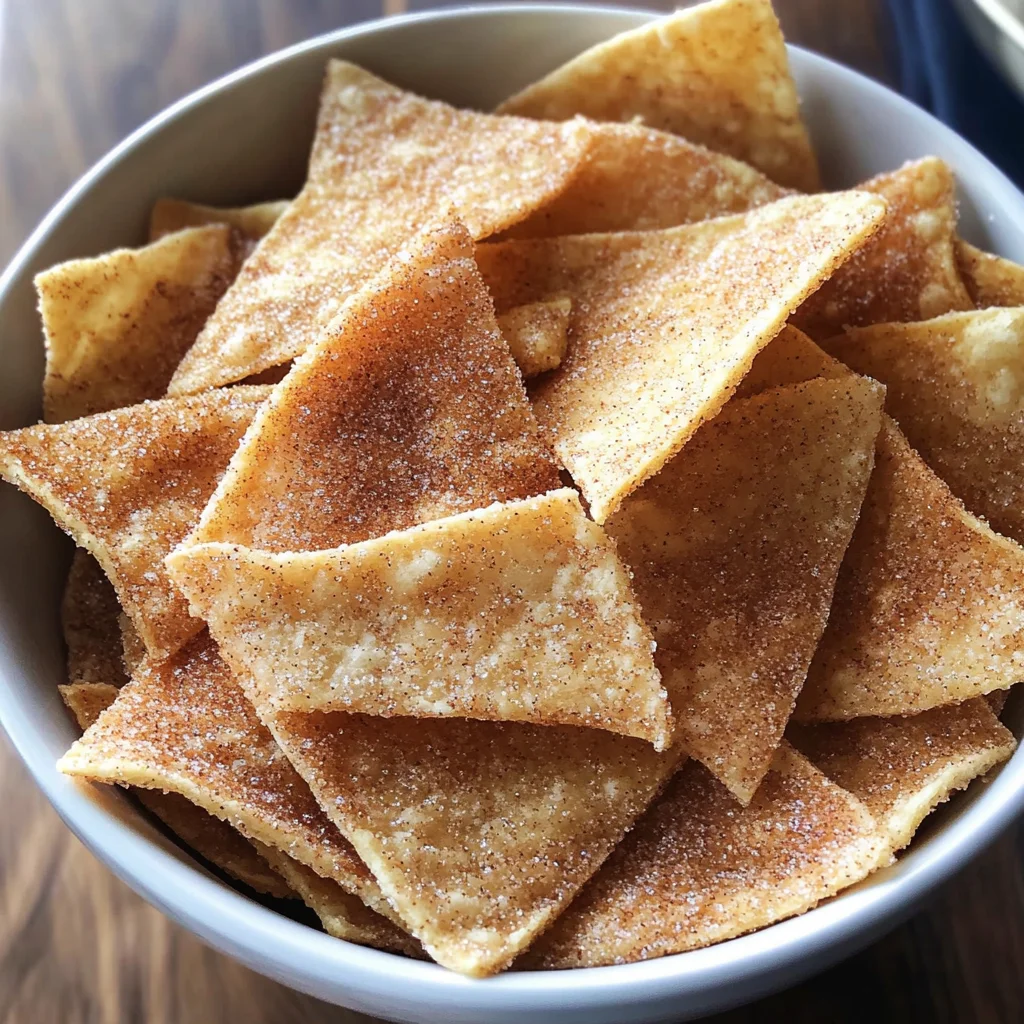Cinnamon Sugar Tortilla Chips (Oven Baked)
