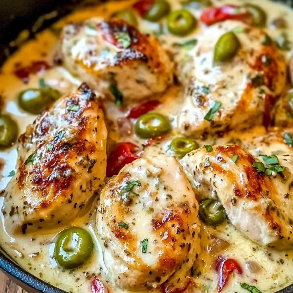 Creamy Pepperoncini Chicken Skillet Recipe - Quick & Easy