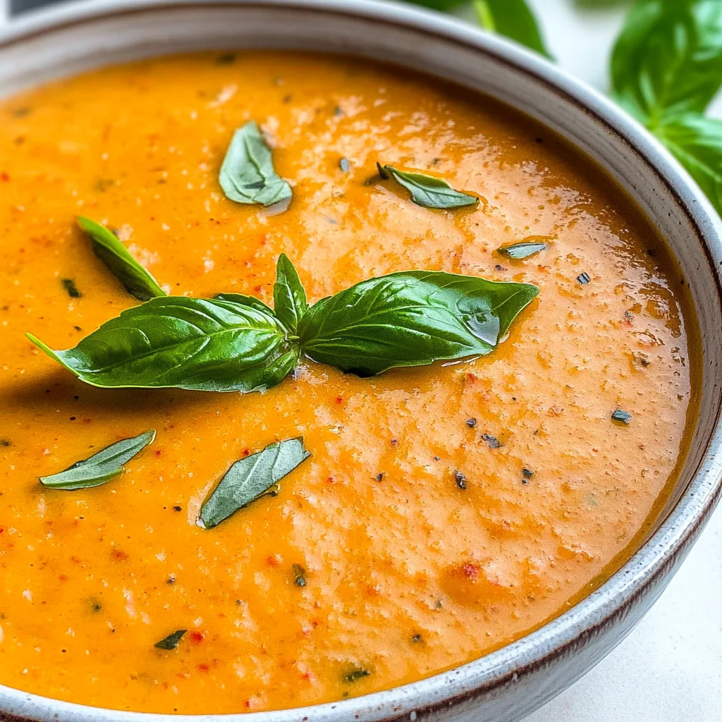 Creamy Roasted Red Pepper Soup