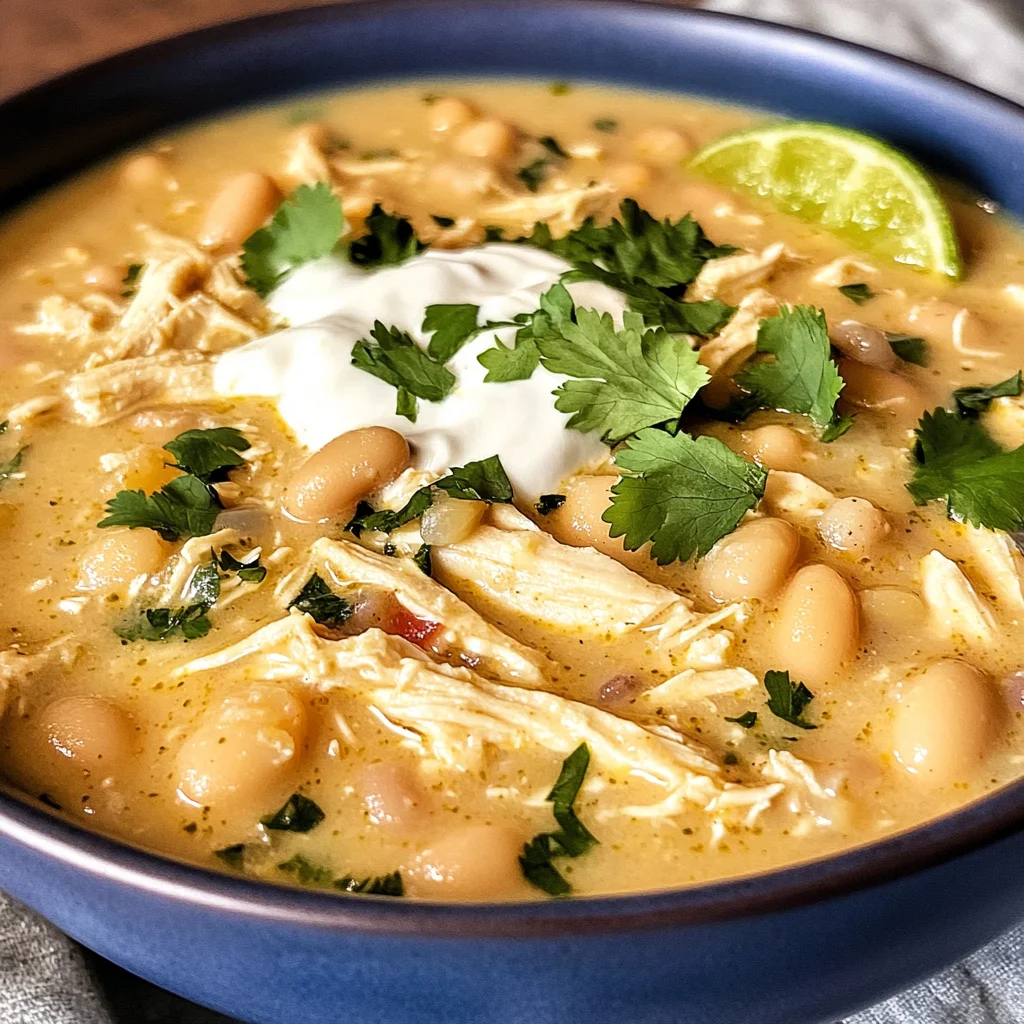 Crockpot Creamy White Chicken Chili