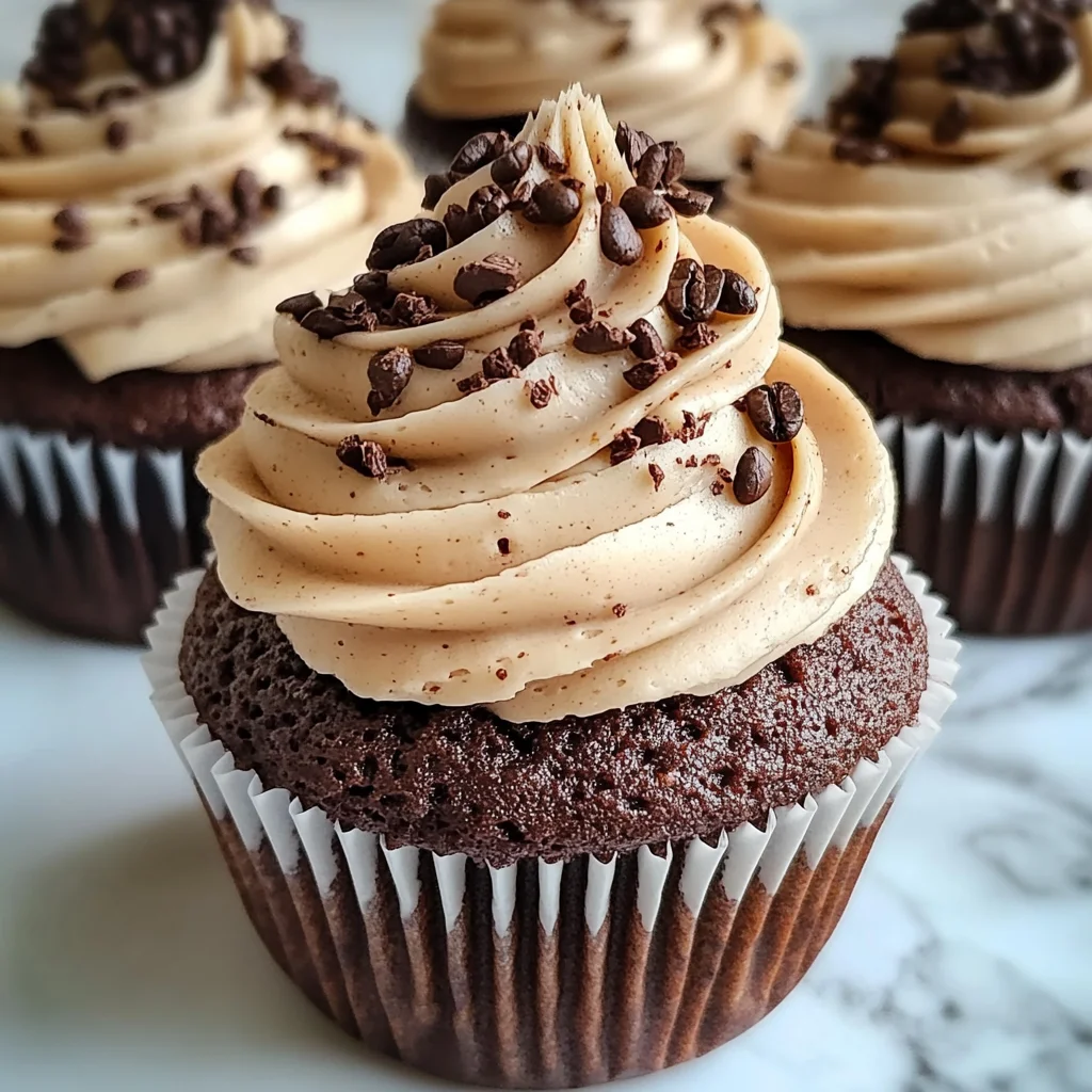 Espresso Brownie Cupcakes with Coffee Buttercream