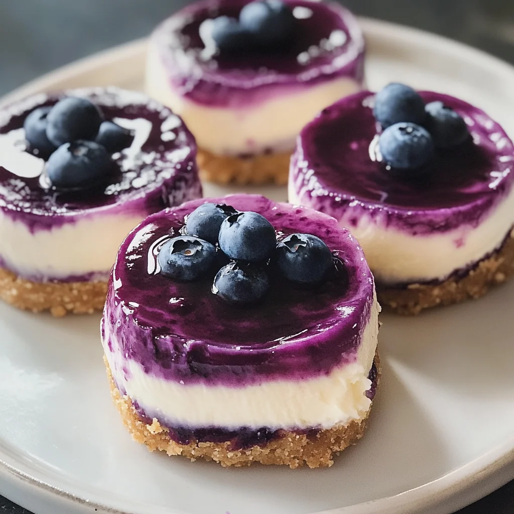 Juicy Mini Lemon Blueberry Cheesecakes