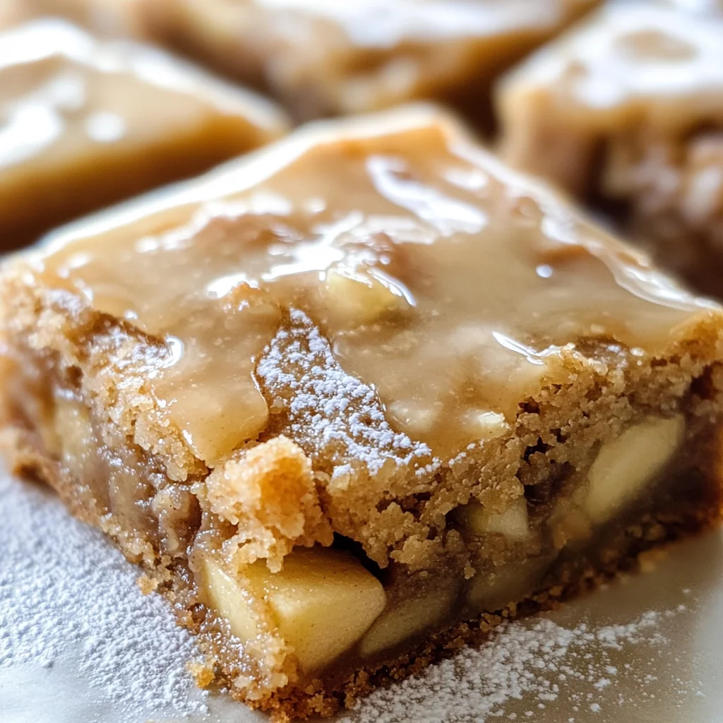 Maple Glazed Apple Blondies